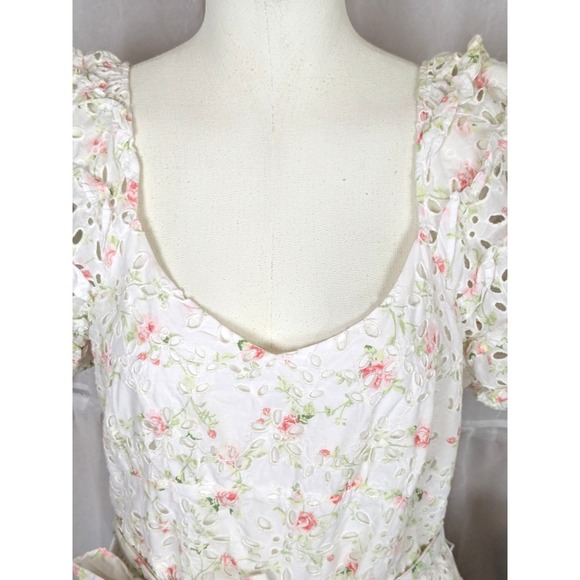 LoveShackFancy x Target Clementine Eyelet Romantic Cottagecore Midi Dress 12 - Picture 6 of 14